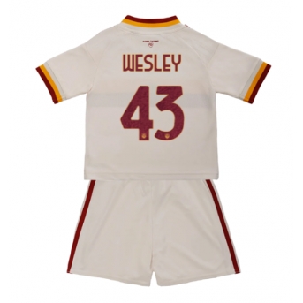 AS Roma Wesley Franca #43 Maglia Gara Trasferta Repliche 2026-27 Bambino Maniche Corte